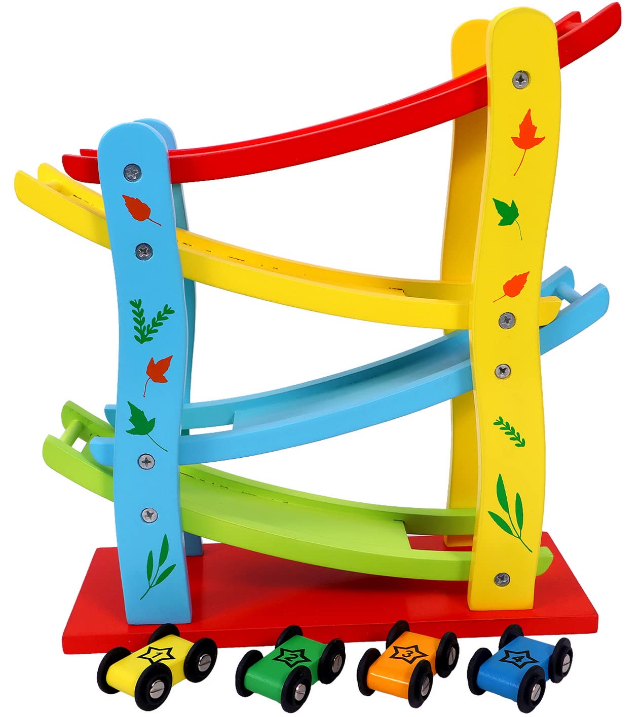 Wooden Slippery Car Track Set