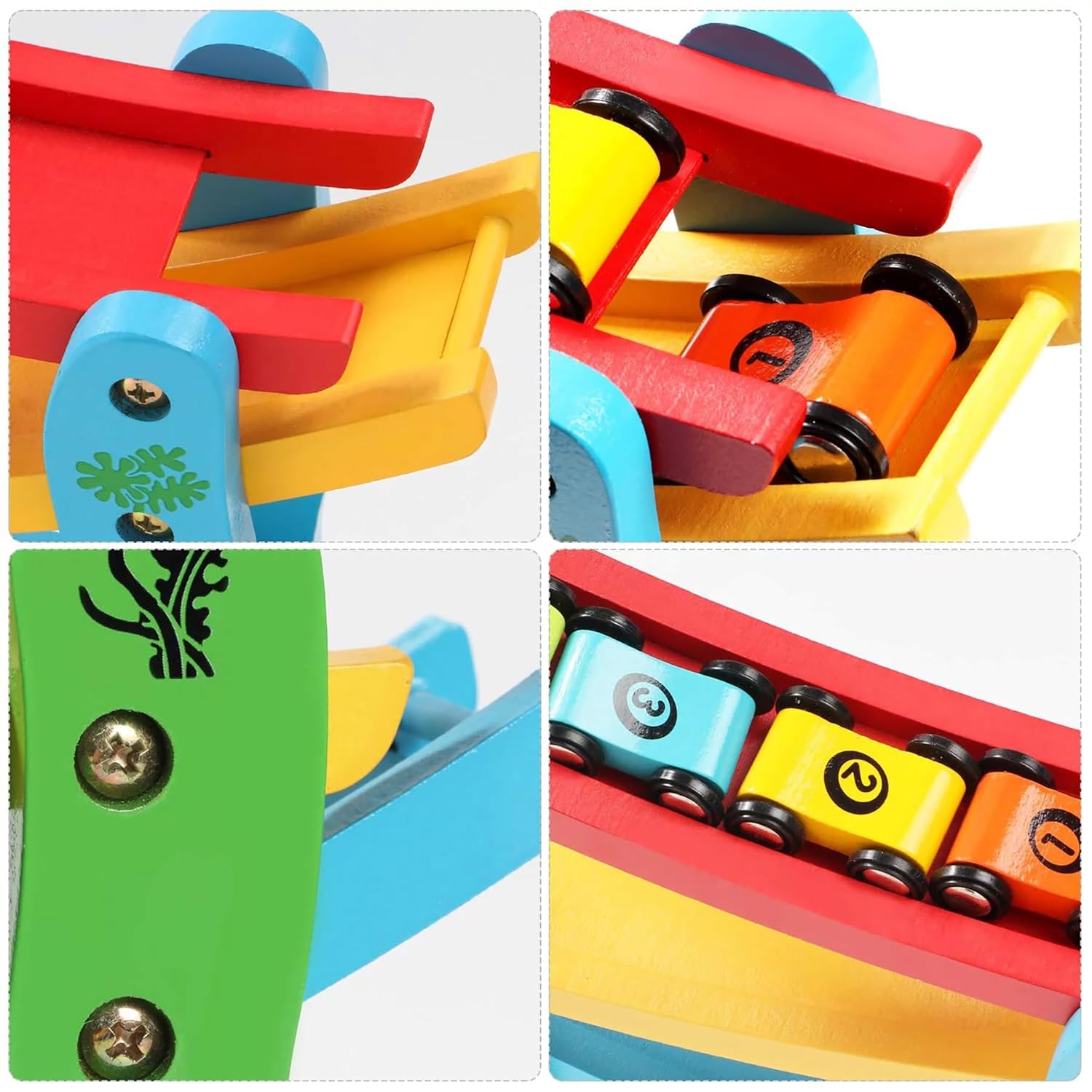 Wooden Slippery Car Track Set