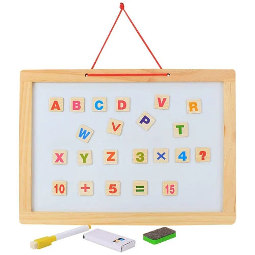2 in 1 magnetic board with alphabets