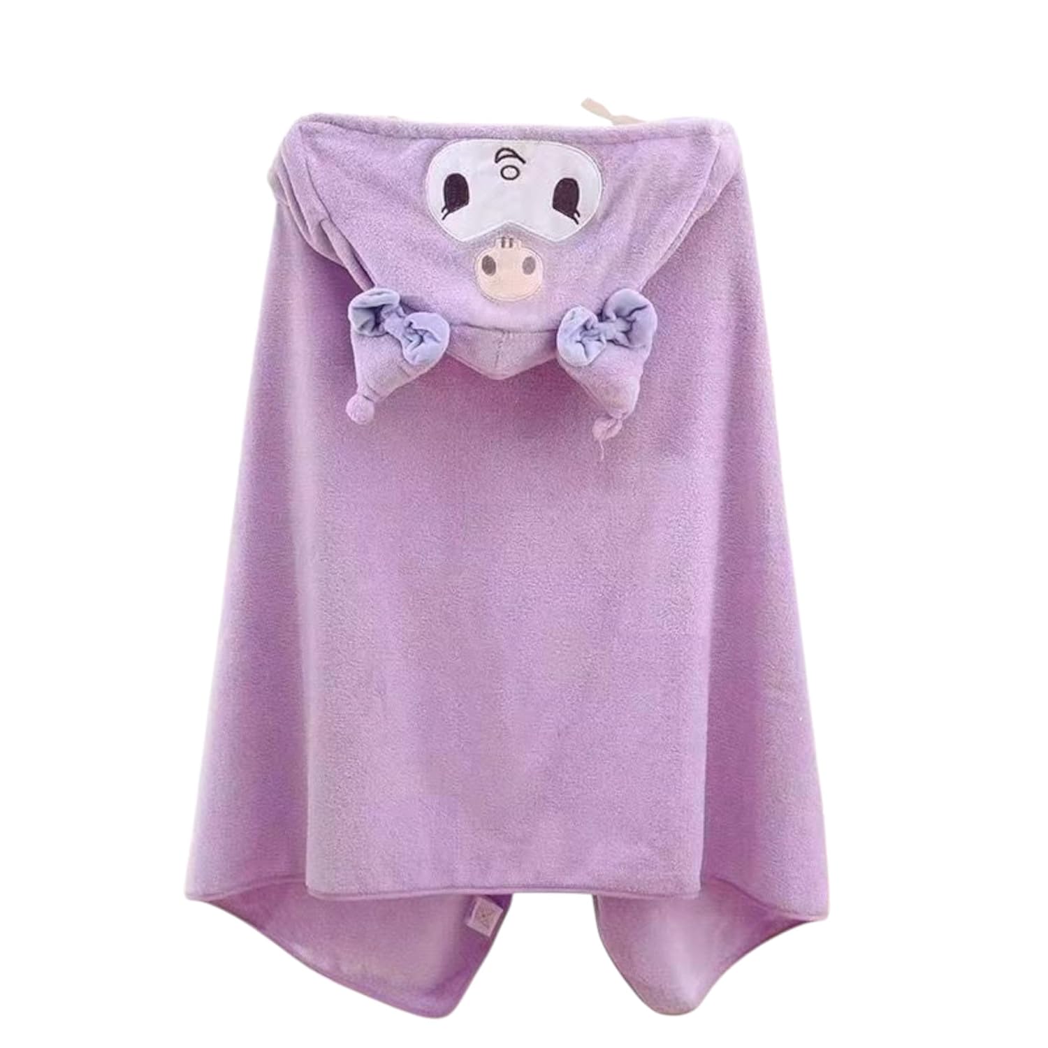 Soft Absorbing Cartoon Hooded Bath Towels Baby Print Cap for 3-6Y (55*26 inches) - Rabbit