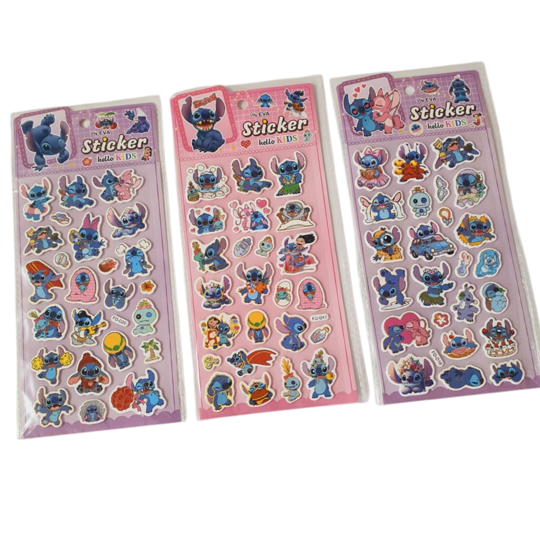 Stitch Cartoon Sticker Sheets (1pc)
