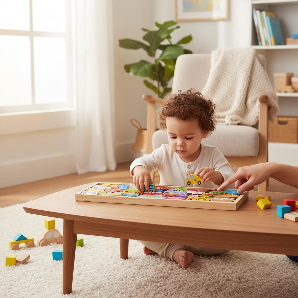 Wooden Jumbo tetris with outline base  Puzzle