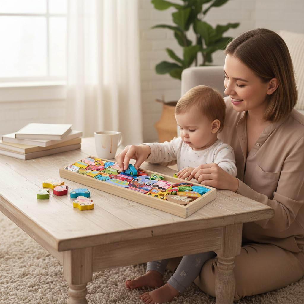 Wooden Jumbo tetris with outline base  Puzzle