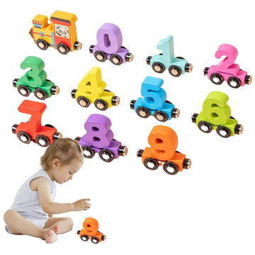 Magnetic Wooden Number Train