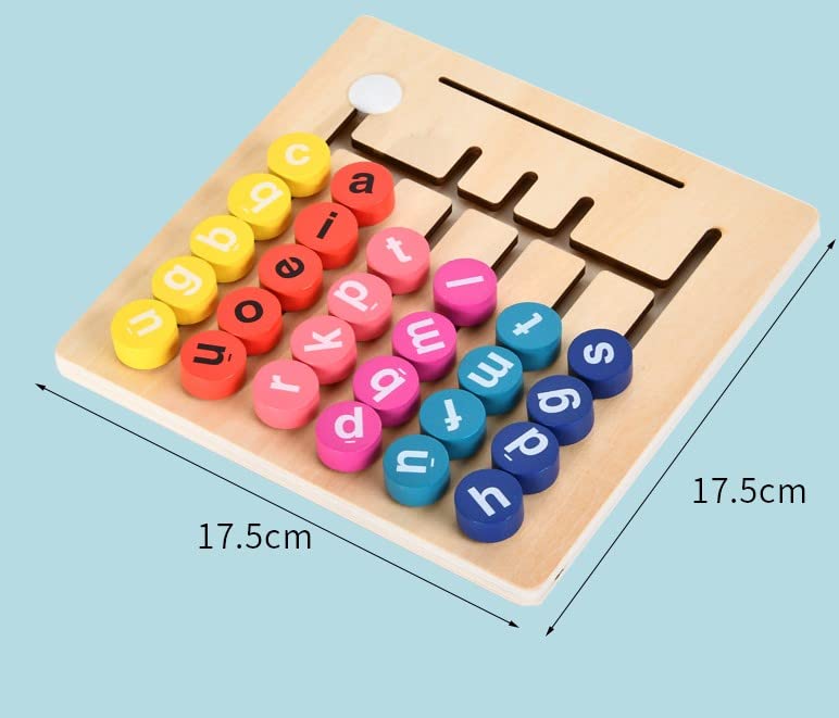 Wooden Maze Matching Letter Spelling Game