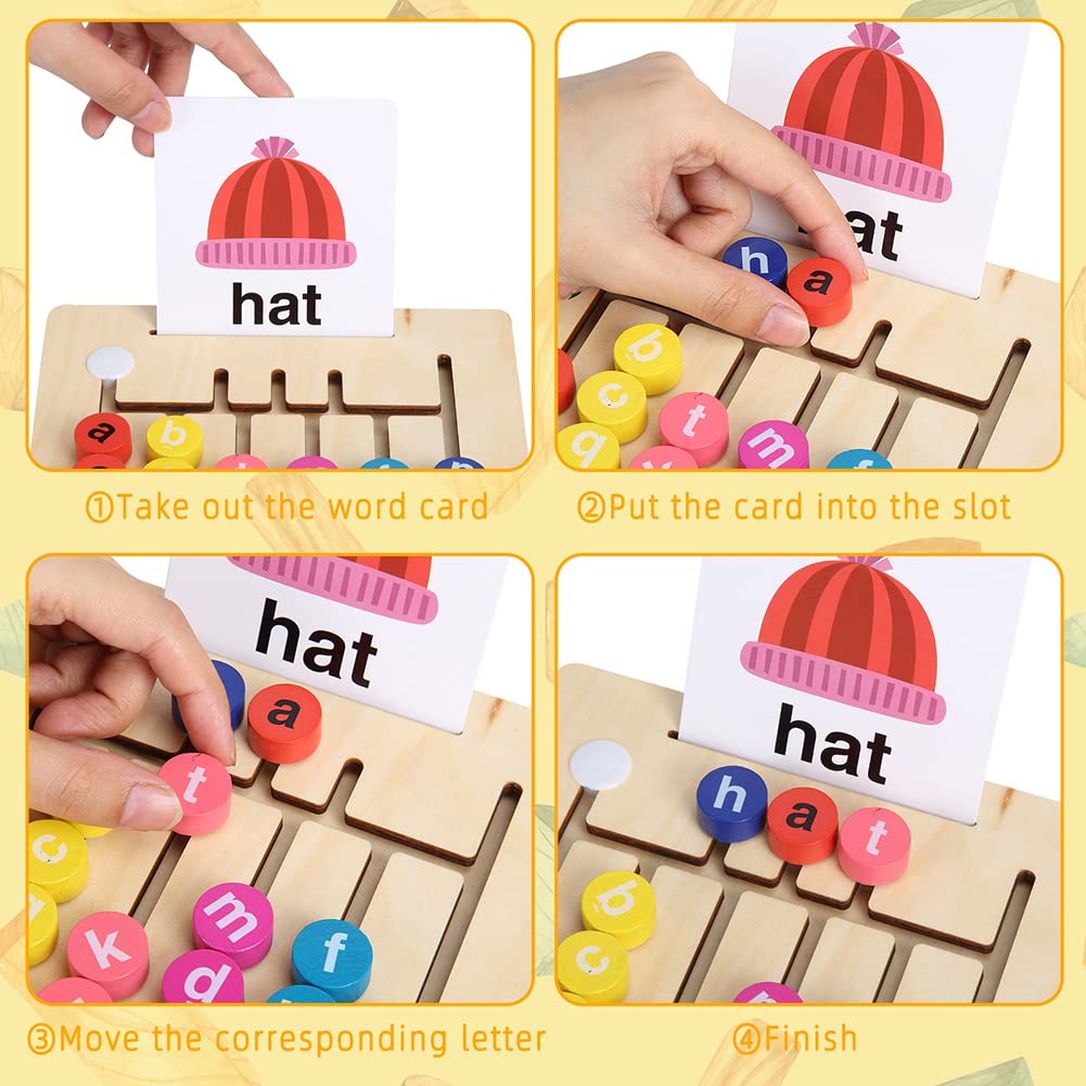 Wooden Maze Matching Letter Spelling Game