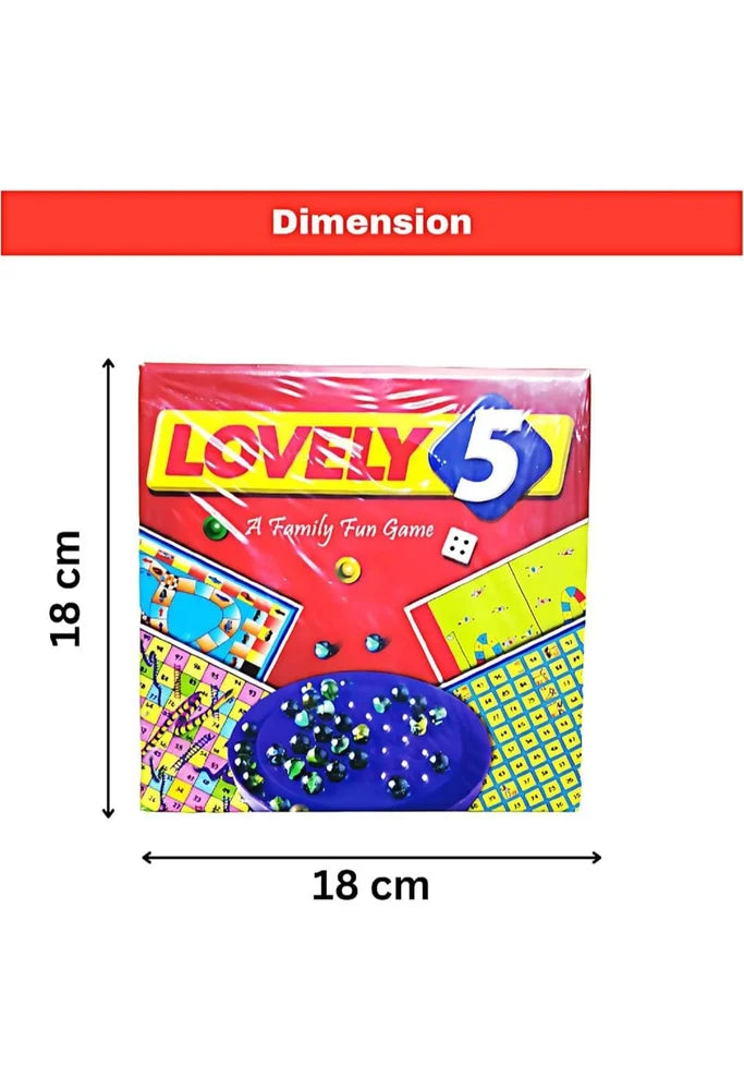 Lovely 5 in 1 Board Game