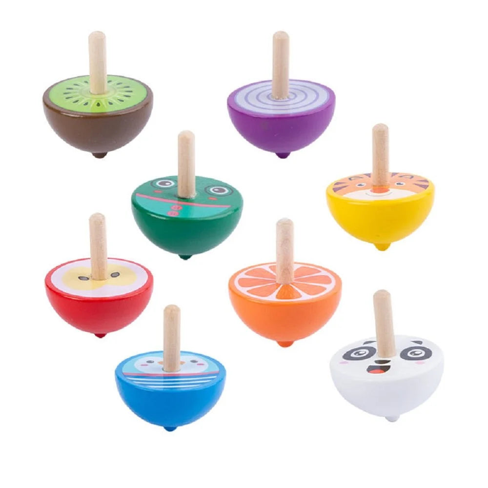 Half Fruits Wooden Spinning Top