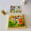 4 sided wooden strip puzzle