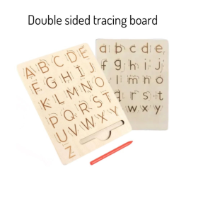 Double Sided Wooden Tracing Boards Bold / Small Alphabets