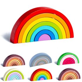 Wooden Rainbow Stacking Toy