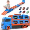 12 in 1 Race Track and Die-Cast Truck (with 2 cars)